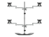 Startech Desktop Quad Monitor Stand, Ergonomic VESA 4 Monitor Arm (2x2) up to 32", Free Standing Articulating Universal Pole Mount, Height Adjustable/Tilt/Swivel/Rotate, Silver - Tilbake