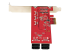 StarTech.com SATA PCIe Card, 10 Port PCIe SATA Expansion card, 6Gbps SATA Card, Low/Full Profile, Stacked SATA Connectors, ASM1062 Non-Raid SATA Controller Card / Adapter - Tilbake