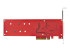 StarTech.com Dual M.2 PCIe SSD Adapter Card, x8 / x16 Dual NVMe or AHCI M.2 SSD to PCI Express 4.0, Up to 7.8GBps/Drive, For 2242/2260/2280/22110mm PCIe M-Key M2 SSDs, Bifurcation Required - Undersiden