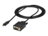 StarTech.com 6ft (2m) USB C to VGA Cable, 1920x1200/1080p USB Type C to VGA Video Active Adapter Cable, Thunderbolt 3 Compatible, Laptop to VGA Monitor/Projector, DP Alt Mode HBR2 Cable - Høyre vinkel