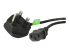 StarTech 10ft (3m) UK Computer Power Cable, 18AWG, BS 1363 to C13 Power Cord, 10A 250V, Black Replacement AC Power Cord, TV/Monitor Power Cable, BS 1363 to IEC 60320 C13 Kettle Lead - Høyre vinkel