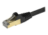 Startech 2m CAT6A Ethernet Cable, 10 Gigabit Shielded Snagless RJ45 100W PoE Patch Cord, CAT 6A 10GbE STP Network Cable w/Strain Relief, Black, UL Certified Wiring/TIA - Nærbilde