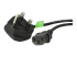 StarTech 3ft (1m) UK Computer Power Cable, BS 1363 to C13 Power Cord, 18AWG, 10A 250V, Black Replacement AC Power Cord, Monitor Power Cable, BS 1363 to IEC 60320 C13 Kettle Lead - Høyre vinkel