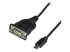 StarTech.com USB C to Serial Adapter Cable 16" (40cm), USB Type C to RS232 (DB9) Converter Cable, USB-C Serial Cable for PLCs, Scanners, Receipt Printers, Male/Male, Windows/macOS/Linux - Nærbilde