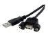 StarTech.com 1 ft Panel Mount USB Cable A to A - Høyre vinkel