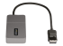 StarTech.com 3-Port MST Hub, DisplayPort to Triple HDMI Monitors, 4K 60Hz, DP 1.4 Multi-Monitor Video Adapter with 1ft (30cm) Built-in Cable, USB Powered, Windows Only - Venstre vinkel