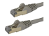Startech 2m CAT6A Ethernet Cable, 10 Gigabit Shielded Snagless RJ45 100W PoE Patch Cord, CAT 6A 10GbE STP Network Cable w/Strain Relief, Grey, UL Certified Wiring/TIA - Høyre vinkel