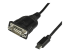 StarTech.com USB C to Serial Adapter Cable 16" (40cm), USB Type C to RS232 (DB9) Converter Cable, USB-C Serial Cable for PLCs, Scanners, Receipt Printers, Male/Male, Windows/macOS/Linux - Høyre vinkel