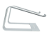 StarTech.com Laptop Stand for Desk, 5kg/11lb, Aluminum, Silver, Ergonomic - Venstre side