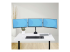 Startech Triple Monitor Desk Mount For Up To Three 27in Screens, VESA 75x75/100x100, Tool-Less Arm Adjustments, C-Clamp/Grommet Mount, Spring-Assisted Arms - Fremsiden