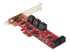 StarTech.com SATA PCIe Card, 10 Port PCIe SATA Expansion card, 6Gbps SATA Card, Low/Full Profile, Stacked SATA Connectors, ASM1062 Non-Raid SATA Controller Card / Adapter - Høyre vinkel