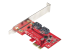 StarTech.com SATA PCIe Card, 2 Port PCIe SATA Expansion card, 6Gbps SATA Card, Full/Low Profile, PCI Express to SATA Adapter, ASM1061 Non-Raid SATA Controller Card - Høyre vinkel