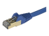Startech 2m CAT6A Ethernet Cable, 10 Gigabit Shielded Snagless RJ45 100W PoE Patch Cord, CAT 6A 10GbE STP Network Cable w/Strain Relief, Blue, UL Certified Wiring/TIA - Nærbilde