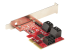 StarTech.com SATA PCIe Card, 6 Port PCIe SATA Expansion card, 6Gbps SATA Card, Low/Full Profile, Stacked SATA Connectors, ASM1166 Non-Raid SATA Controller Card - Høyre vinkel
