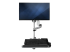 StarTech.com Wall Mount Workstation, Articulating Standing Desk w/ Ergonomic Height Adjustable Monitor Arm & Padded Keyboard Tray, 34" VESA Display, Foldable Wall Mounted Sit Stand Desk - Fremsiden