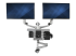 StarTech.com Wall Mount Workstation, Articulating Standing Desk w/ Ergonomic Height Adjustable Dual Monitor Arm & Keyboard Tray, 2x 30" VESA Displays, Foldable Wall Mounted Sit Stand Desk - Fremsiden