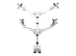 StarTech.com Desk Mount Quad Monitor Arm, Premium Articulating VESA 4 Monitor Mount 2x2 up to 27", Ergonomic Height Adjustable Pole Mount, Tilt/Swivel/Rotate, C-Clamp/Grommet, Silver - Tilbake