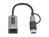 StarTech.com USB-C to Ethernet Adapter w/USB-A Adapter, Realtek RTL8153B - Fremsiden