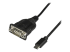 StarTech.com USB C to Serial Adapter Cable with COM Port Retention, 16" (40cm) USB Type C to RS232 (DB9) Serial COM Port Converter Cable, For PLCs, Scanners, Printers, Windows/macOS/Linux - Høyre vinkel