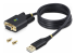 StarTech.com 3ft (1m) USB to Null Modem Serial Adapter Cable, Interchangeable DB9 Screws/Nuts, COM Retention, USB-A to RS232, FTDI, Level-4 ESD Protection, Windows/macOS/ChromeOS/Linux - Høyre vinkel