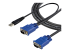 StarTech.com 15 ft 2-in-1 Ultra Thin USB KVM Cable - Høyre vinkel