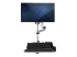 StarTech.com Wall Mount Workstation, Articulating Standing Desk w/ Ergonomic Height Adjustable Monitor Arm & Padded Keyboard Tray, 34" VESA Display, Foldable Wall Mounted Sit Stand Desk - Fremsiden