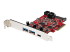StarTech.com 5-Port USB PCIe Card, 10Gbps USB 3.1 Gen 2 PCIe Card w/ 1x USB-C & 2x USB-A, 1x 2 Port IDC (Internal 5Gbps USB Header Expansion), USB C PCIe Card, PCI Express USB Controller - Høyre vinkel