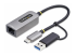 StarTech.com 2.5GbE USB-C to Ethernet Adapter with USB-A Converter - Høyre vinkel