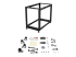 StarTech.com 15U 19" Open Frame Server Rack, 4 Post Adjustable Depth 22-40" Mobile, Free Standing Rolling Network/Computer Equipment Data Rack, Dell PowerEdge, HP ProLiant ThinkServer - Fremsiden