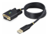 StarTech.com 3ft (1m) USB to Null Modem Serial Adapter Cable, Interchangeable DB9 Screws/Nuts, COM Retention, USB-A to RS232, FTDI, Level-4 ESD Protection, Windows/macOS/ChromeOS/Linux - Høyre vinkel