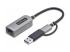 StarTech.com 2.5GbE USB-C to Ethernet Adapter with USB-A Converter - Høyre vinkel
