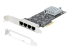 StarTech.com 4-Port 2.5Gbps NBASE-T PCIe Network Card, Intel I225-V Chip, Quad Port Computer Network Card, Multi-Gigabit NIC, PCI Express Server LAN Card, Desktop Ethernet Interface Card, PCI Express 2.0 (PR42GI-NETWORK-CARD) - Venstre vinkel